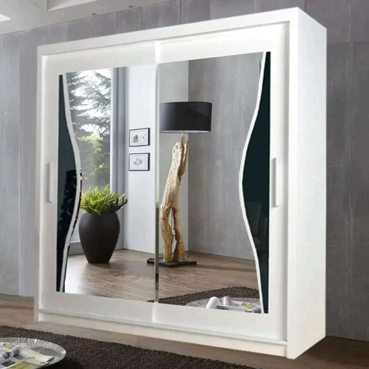 Heffner Walnut Sliding Door Wardrobe - 3 Sizes