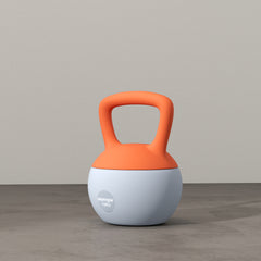 SPORTNOW Soft Kettlebell, 10kg Kettle Bell with Non-Slip Handle for Home Gym Weight Lifting and Strength Training, Orange and Grey