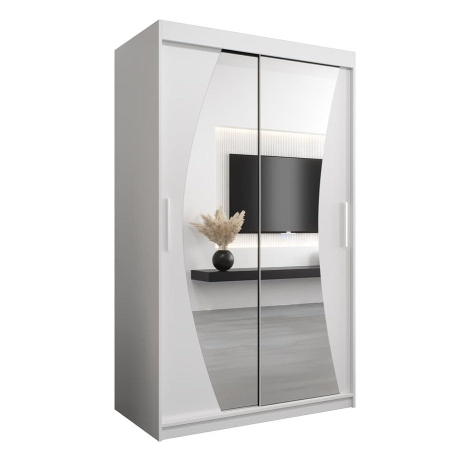 Wave Sliding Door Wardrobe 120cm