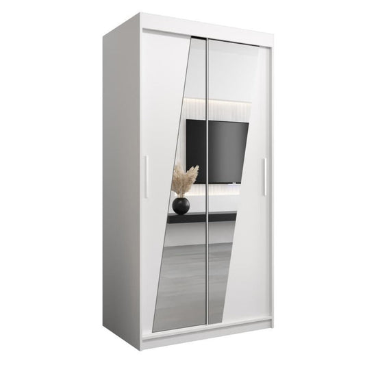 Rhomb Sliding Door Wardrobe 100cm