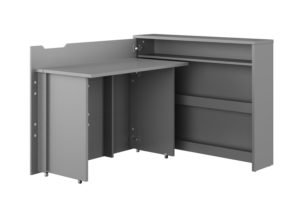 Work Concept Convertible Hidden Desk With Storage