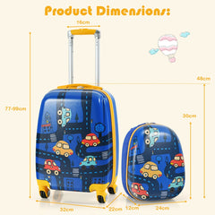 2 Pieces Kids Luggage Set with Backpack and Suitcase for Travel