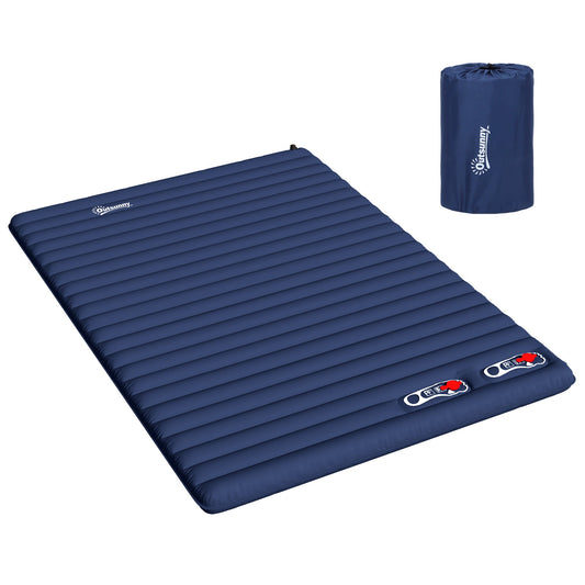 Outsunny 2 Person Camping Inflatable Mattress - Navy Blue