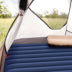 Outsunny 2 Person Camping Inflatable Mattress - Navy Blue