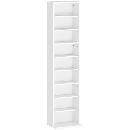 HOMCOM 260 Narrow CD Storage Unit - White