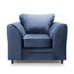 Chic Velvet Armchair - Dark Blue