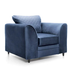 Chic Velvet Armchair - Dark Blue