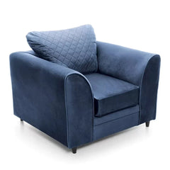 Chic Velvet Armchair - Dark Blue