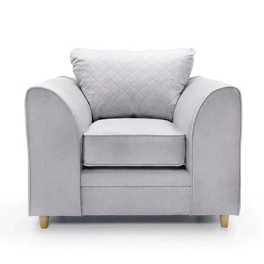 Chic Velvet Armchair - Light Grey