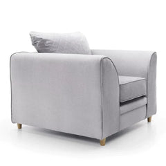 Chic Velvet Armchair - Light Grey