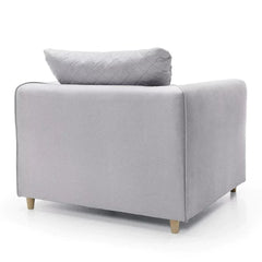 Chic Velvet Armchair - Light Grey