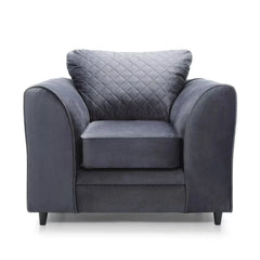 Chic Velvet Armchair - Dark Grey