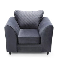 Chic Velvet Armchair - Dark Grey