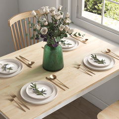 HOMCOM Four-Seater Farmhouse-Style Wooden Table