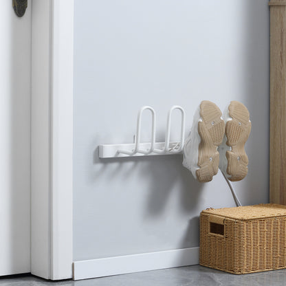 HOMCOM 2 Pairs Electric Shoe Dryer, Wall Mounted Shoe Warmers with Constant Temperature for Boots, Leather Shoes, Socks, White