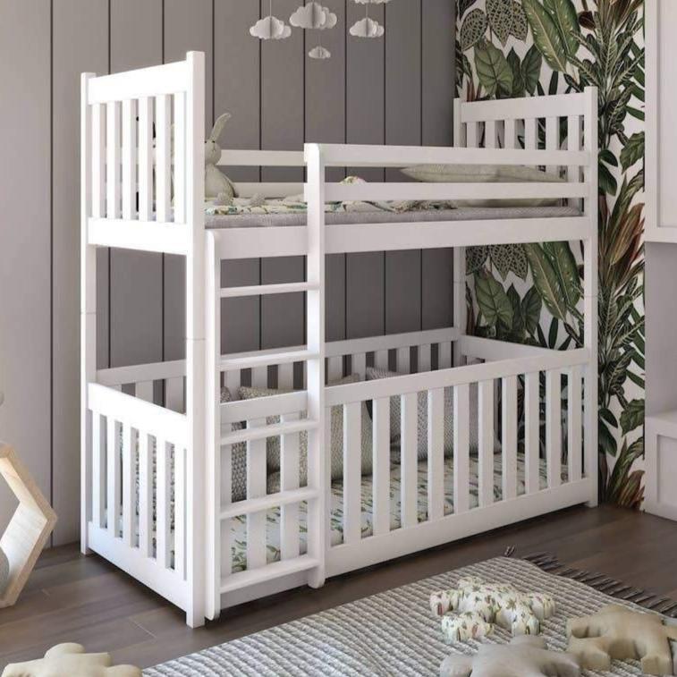 Wooden Bunk Bed Cris with Cot Bed