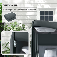 Outsunny 220 x 125cm Three-Seater Swing Chair Protective Cover - Grey