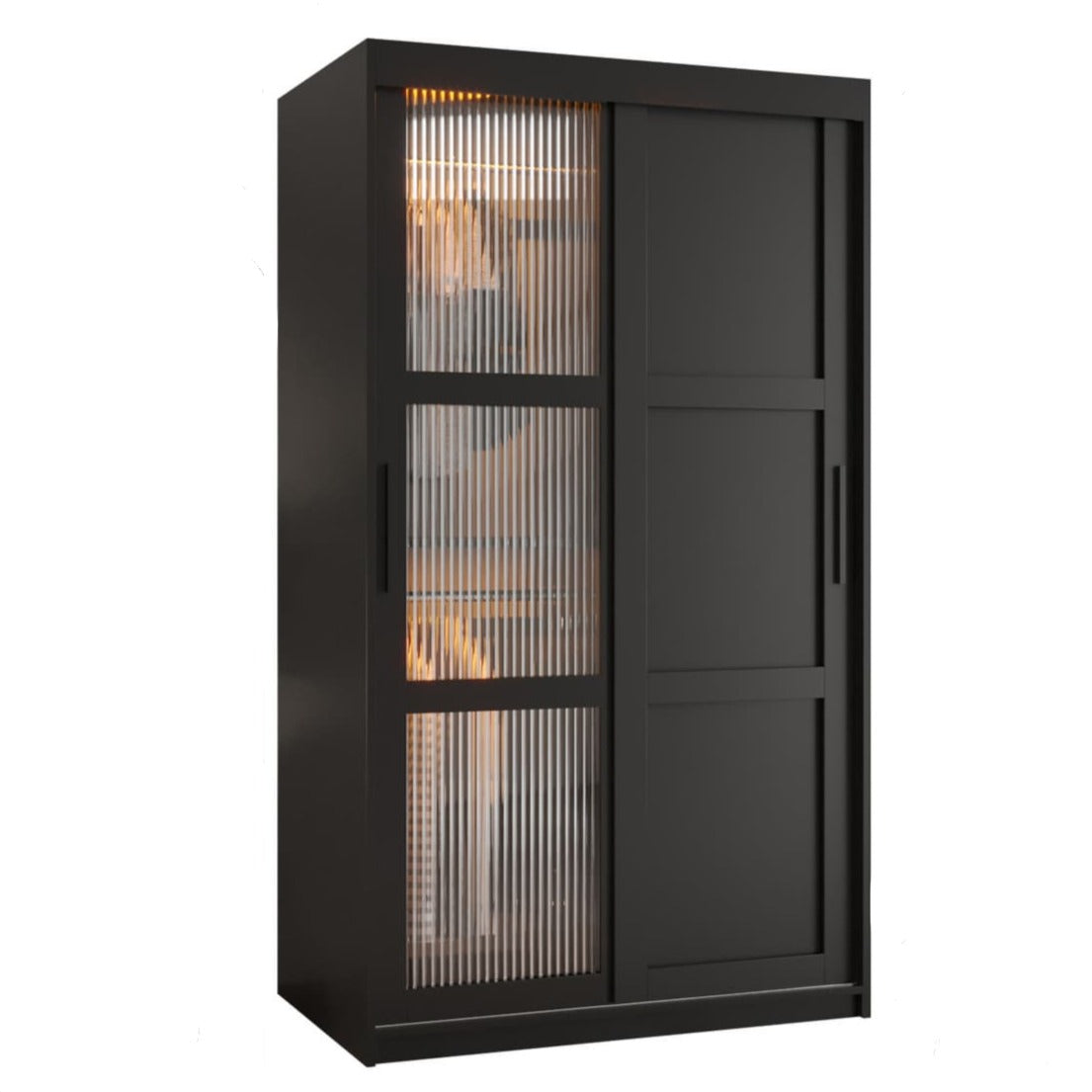 Flutes III Sliding Door Wardrobe 100cm