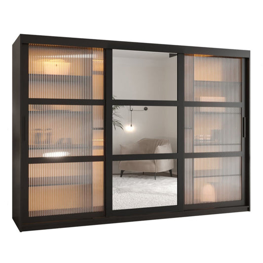 Flutes II Sliding Door Wardrobe 250cm