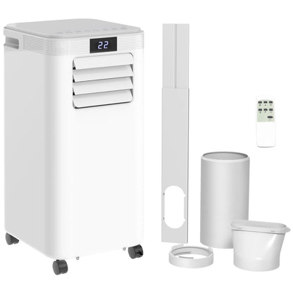 HOMCOM 8000 BTU Air Conditioning Unit, 3-in-1 Portable Air Conditioner, Dehumidifier, Cooling Fan with Remote Control, Digital Display, 2 Speeds, 24H Timer, Window Venting Kit, 18m√Ç¬≤