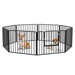 PawHut 60cm 8 Panels Heavy Duty Dog Pen, Pet Playpen for Indoors, Outdoors, Small Dogs