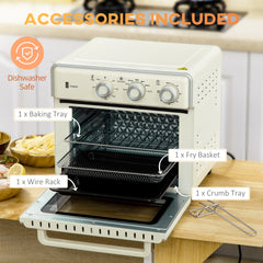 HOMCOM 20L 90-230√¢‚Äû∆í Mini Electric Oven - Cream