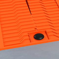 DURHAND 2 Pieces Car Ramps Heavy Duty 5 Ton Motorhome Levelling Ramps, Plastic Garage Workshop Car Lift, Portable Automotive Vehicle Campervan Car Ramp, Orange