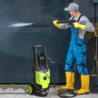 Outsunny 2200W High√Ç Pressure√Ç Washer, 170 Bar Pressure, 420 L/h Flow, Portable Electric Power Washer Jet Wash Cleaner with Adjustable Nozzle 6M Hose and Hose Reel for Home Patio Car Driveway