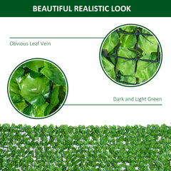 Outsunny 3 x 1m Artificial Leaf Wall - Green