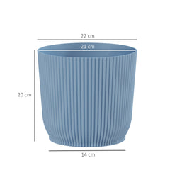 Outsunny Set of Three √ê¬§22cm Planters - Blue