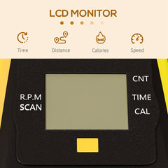 دراجة تمرين صغيرة من SPORTNOW، جهاز تمرين محمول مزود بدواسة مع شاشة LCD للساقين والذراعين وإعادة التأهيل والعلاج، باللون الأصفر