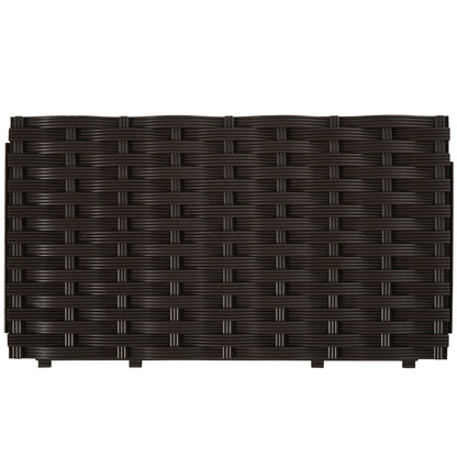 Outsunny Set of 1 26L Garden Raised Bed Elevated Patio Flower Plant Planter Box PP Vegetables Planting Container, Brown