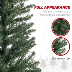 HOMCOM 5ft Artificial Bare Pencil Christmas Tree - Green