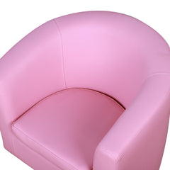 كرسي بذراعين للأطفال من HOMCOM Kids Toddler Sofa مع حشوة سميكة، وسائد قدم مضادة للانزلاق، 30 × 28 × 21 سم، وردي