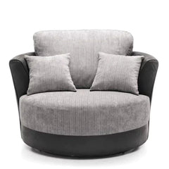 Linacre Swivel Chair - Black and Charcoal