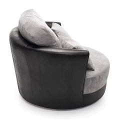 Linacre Swivel Chair - Black and Charcoal