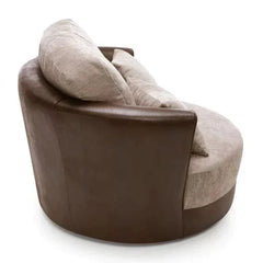 Linacre Swivel Chair - Brown and Beige