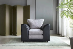 Linacre Armchair - Black and Charcoal