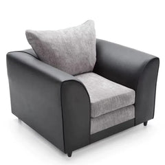 Linacre Armchair - Black and Charcoal