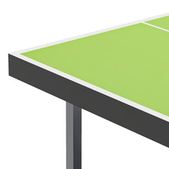 HOMCOM 6ft 182cm Mini Table Tennis Table Folding Ping Pong Table with Net Multi-Use Table for Indoor Outdoor Game, Green