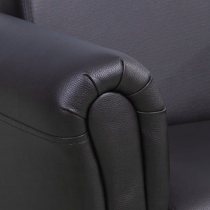 طقم أريكة للأطفال بمقعد واحد من HOMCOM Toddler Chair، 54 × 42 × 41 سم، أريكة للأطفال مع مقعد، أسود