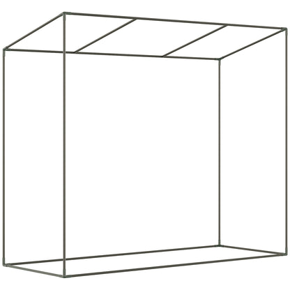 Outsunny Tomato Greenhouse Walk-in Garden Greenhouse with Pent Roof, Roll-up Door, Mesh Window for Plants Flowers Herbs Grow, 200 x 76 x 168 cm, White