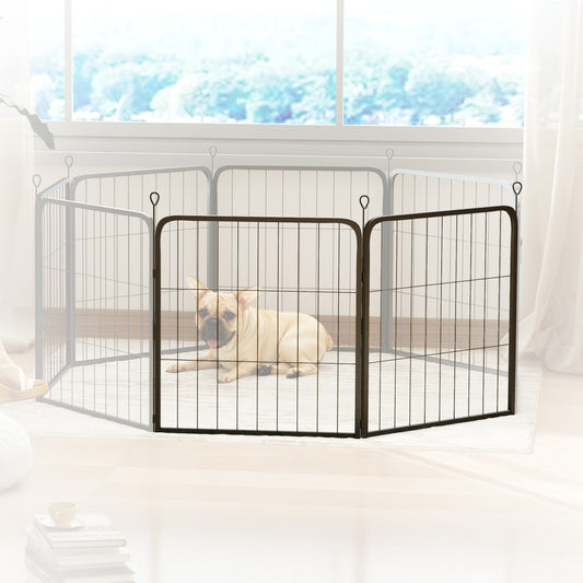 PawHut Two-Piece Dog Pen Expansion Pack for Small Dogs, 60cm Tall Animal Pen with Three Connecting Stakes
