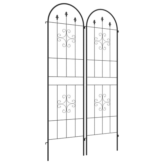 Outsunny Set of Two Spiral Anchor Garden Trellis Panels