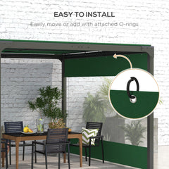 Outsunny Set of Two 3 x 2m Replacement Pergola Panels - Green