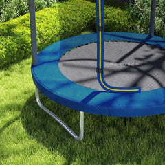 SPORTNOW 6ft Trampoline with Safety Enclosure Net, Steel Frame Outdoor Trampoline, with Edge, Safety Cover