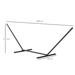 Outsunny 3.6m Extra-long Universal Hammock Stand Metal Frame Garden Camping Picnic Outdoor Patio Replacement √¢‚Ç¨‚Äú Stand Only