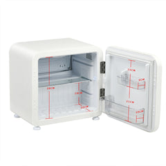 0~10℃ Compact Refrigerator with Reversible Door for Dorm Apartment-White