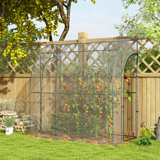 Outsunny 214cm x 118cm Walk-In Lean To Greenhouse, with Accessories