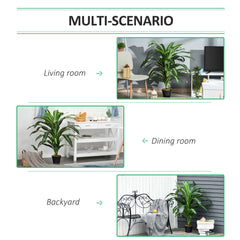 Outsunny 110cm/3.6FT Artificial Dracaena Tree Decorative Plant 40 Leaves with Nursery Pot, Fake Tropical Tree for Indoor Outdoor D√É¬©cor